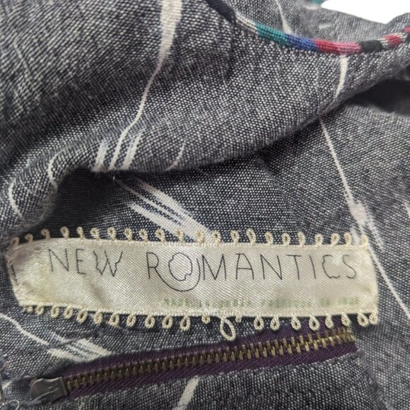 FREE PEOPLE NEW ROMANTICS Weather Vane IKat Embroidered Boho Cotton Dress Sz 2 - Picture 2 of 15